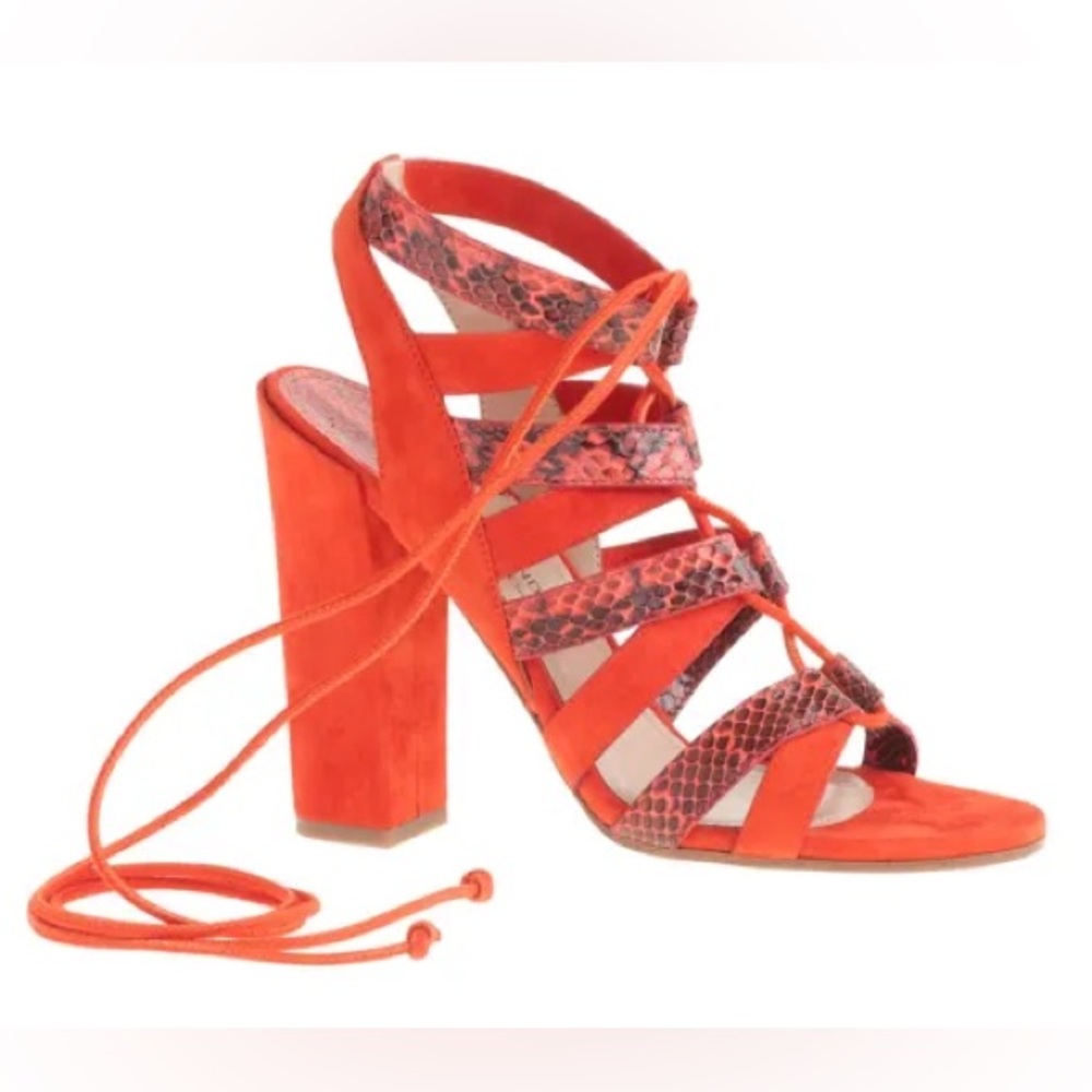Paul Andrew X JCrew Lace Up Block Heels